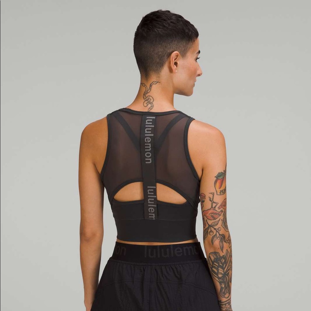 Lululemon Mesh-Back Training Cropped Tank Top